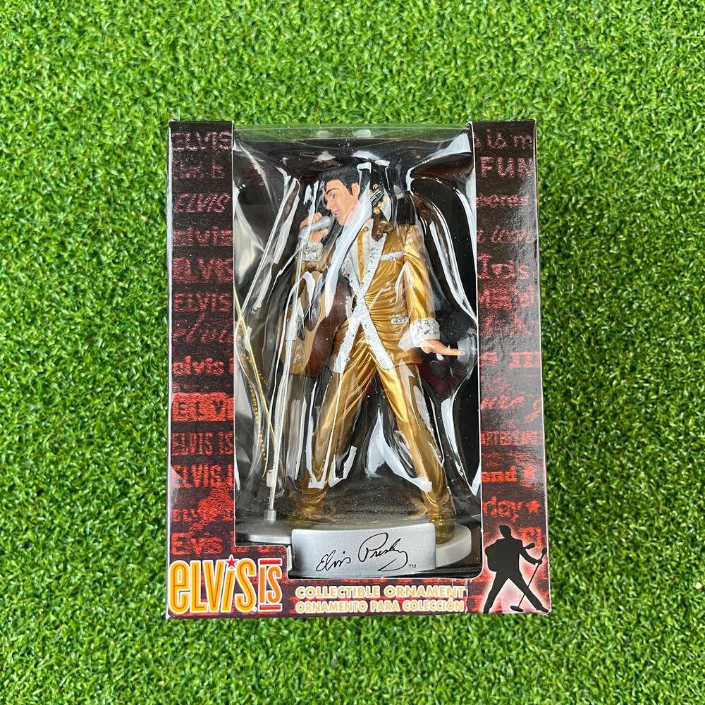 Trevco 2008 Elvis Presley EPE Shiny Gold Suit Christmas Collectible Ornament